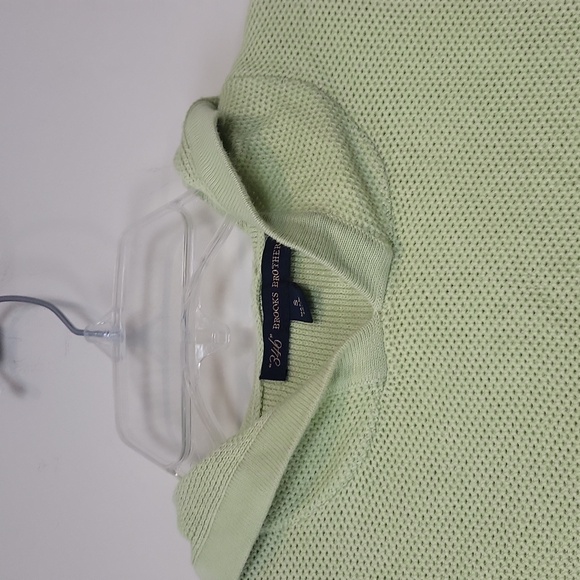 BROOKS BROTHERS 365 Lime Green Cotton Thermal Kangaroo Pocket Hoodie - Picture 3 of 12